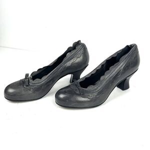 New Everybody By B.Z. Moda MIRO Gray Leather Round Toe Heels Pumps 36,5 US 6